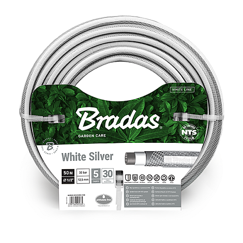 Шланг для поливу NTS WHITE SILVER 1/2" – 50м Bradas