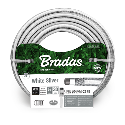 Шланг для поливу NTS WHITE SILVER 3/4" – 20м Bradas