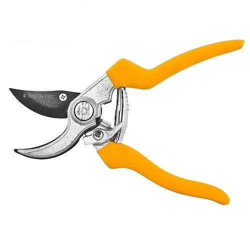 Секатор Gerfalke жовтий 210 мм з наковаленкою Gruntek