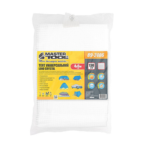 Тент MASTERTOOL GM LENO CRYSTAL 4х6 м 130 г/м² (89-2406)