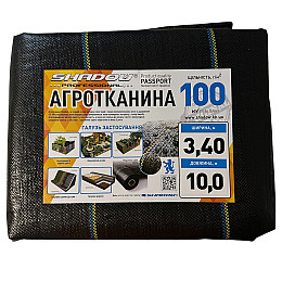 Агротекстиль для мульчування Shadow 100 г/м2 3,4 х 10 м Чорний