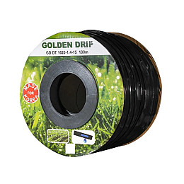 Капельная лента эмиттерная для полива парников GOLDEN DRIP 100 м Черный