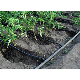 Капельная лента эмиттерная для полива огорода GOLDEN DRIP 500 м Черный iz16479