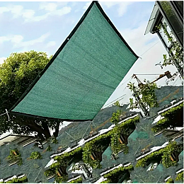 Сітка затінююча з люверсами АгроКремінь 6х6 м 45 Зелений