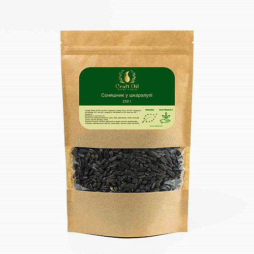 Семечки соняшника Craft Oil в шкаралупі 250 г (2069654008)