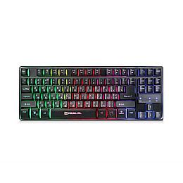 Клавіатура REAL-EL Gaming 8710 TKL з підсвіткою USB чорна (EL123100030)