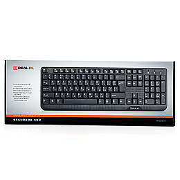 Клавиатура REAL-EL Standard 500 Black USB (EL123100010)