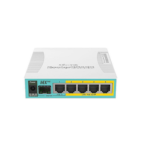 Маршрутизатор MikroTik RouterBOARD RB960PGS hEX PoE (800МГц/128Мб, 1xUSB, 5х1000Мбіт, Passive PoE)