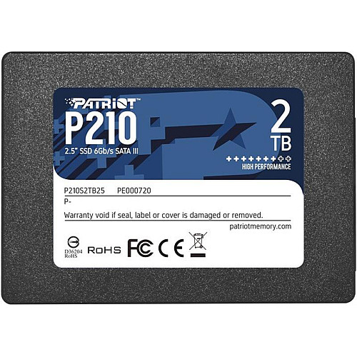 Накопичувач SSD 2TB Patriot P210 2.5 SATAIII TLC (P210S2TB25)
