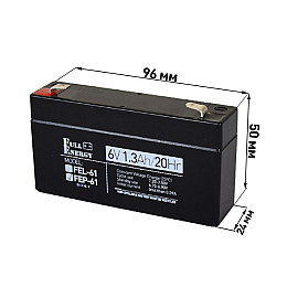 Акумулятор 6В 1.3 Ач для ІБП Full Energy FEP-61