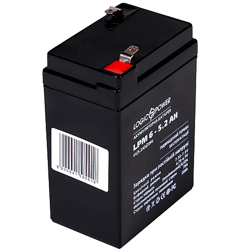 Акумулятор AGM LogicPower LPM 6-5.2 AH