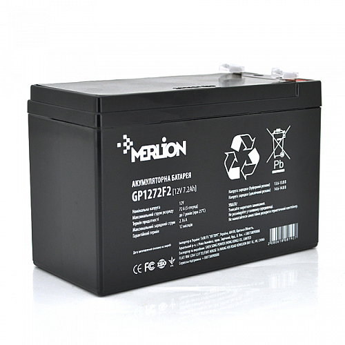 Акумуляторна батарея Merlion AGM GP1272F2B 12V 7.2Ah