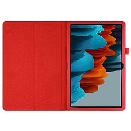 Чехол-книжка Litchi Leather Case для Samsung Galaxy Tab S7 11.0 T870 / T875 (Wake / Sleep) Red