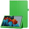 Чехол-книжка Litchi Leather Case для Samsung Galaxy Tab S7 11.0 T870 / T875 (Wake / Sleep) Green
