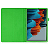 Чехол-книжка Litchi Leather Case для Samsung Galaxy Tab S7 11.0 T870 / T875 (Wake / Sleep) Green