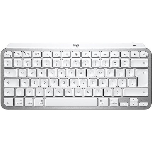 Клавіатура бездротова Logitech MX Keys Mini For Mac Мінімалістська бездротова підсвічена Pale Ukr (920-010526) Сіра Bluetooth