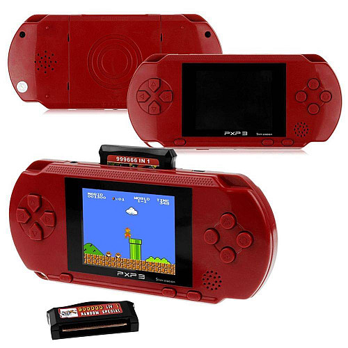Портативна ігрова ретро-консоль Kiddy PXP3 270OMD вбудовані ігри 16bit Червоний