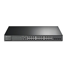 Коммутатор TP-Link TL-SG3428MP (24xGE PoE+, 4xSFP, 1xconsole, 1xmicroUSB console, Omada, L2, max PoE 384W)