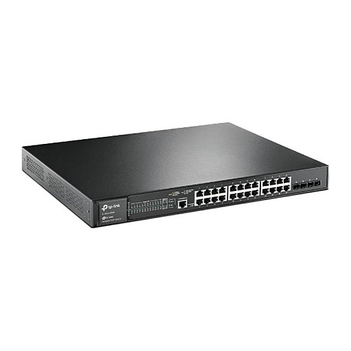 Комутатор TP-Link TL-SG3428MP (24xGE PoE+, 4xSFP, 1xконсоль, 1xконсоль microUSB, Omada, L2, макс. PoE 384W)