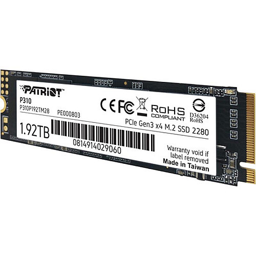 Накопичувач SSD 1.92TB Patriot P310 M.2 2280 PCIe NVMe 3.0 x4 TLC (P310P192TM28)