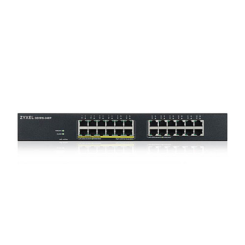 Комутатор Zyxel GS1915-24EP (GS1915-24EP-EU0101F) (12xGE PoE, 12хGE, макс POE 130W, Smart, NebulaFlex)