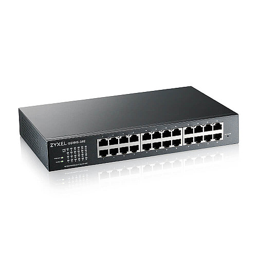 Комутатор Zyxel GS1915-24E (GS1915-24E-EU0101F) (24хGE, безшумний, Smart, NebulaFlex, монтаж в стійку)