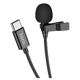 Петличний мікрофон провідний HOCO Type-C Lavalier microphone L14 чорний