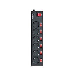 Фильтр питания Real-el RS-6 EXTRA 3,0m черный