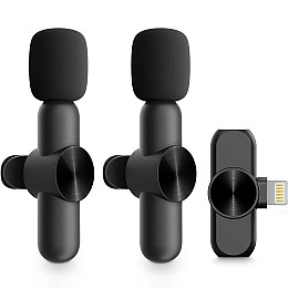 Двійний бездротовий петличний Lightning мікрофон Savetek P28-2 iPhone iPad Macbook 2.4 ГГц