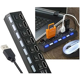 USB хаб концентратор з підсвіткою TWS на 7 портів