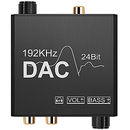 Цифро-аналоговый преобразователь звукового сигнала с оптического TOSLINK Addap DAC-01 SPDIF и коаксиального на RCA и mini Jack 3.5 мм