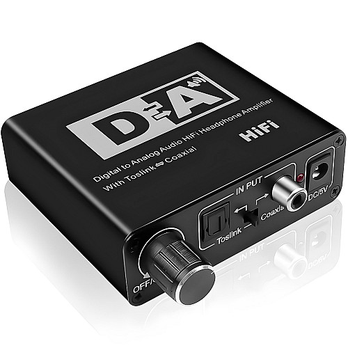 Конвертер звукового сигнала Addap DAC-02 з Toslink SPDIF та коаксіального на RCA + mini Jack + SPDIF + коаксіал