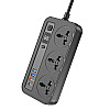 Сетевий фільтр-удлинитель Aspor A505 PD (3USB/USB-C/3A/20W/2м) - чорний