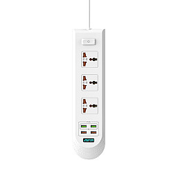 Сетевий фільтр Aspor A502 Auto Max (2.4A) 2м - білий