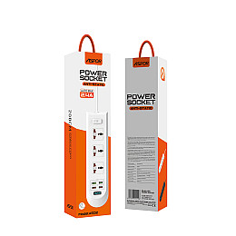 Сетевий фільтр Aspor A502 Auto Max (2.4A) 2м - білий