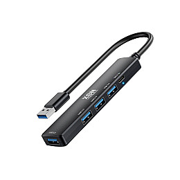 USB-хаб XON SmartHub 5 в 1 USB3.0 4xUSB3.0 + Type-C Чорний (UHAHP055300B 5115)