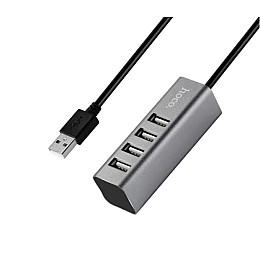 USB hub на 4 USB порта Hoco HB1 серый