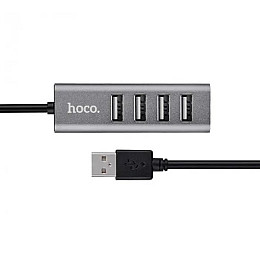 USB хаб на 4 USB порти Hoco HB1 сірий