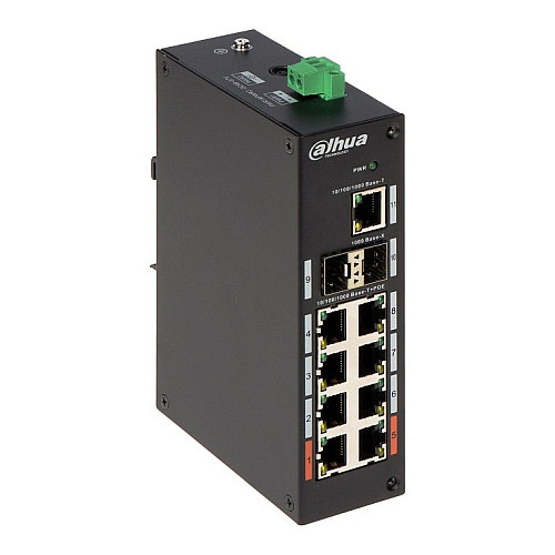 Неуправляємий 11-портовий PoE-комутатор Dahua DH-PFS3211-8GT-120