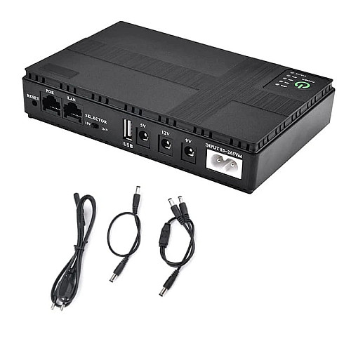 Источник безперебійного живлення павербанк GreenVision DC-1018P 18W 10400mAh 5V 9V 12V