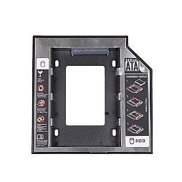 Карман-адаптер Optibay 2.5" HDD/SSD SATA 3.0 Алюміній 12,7мм Чорний (32509_2917962)