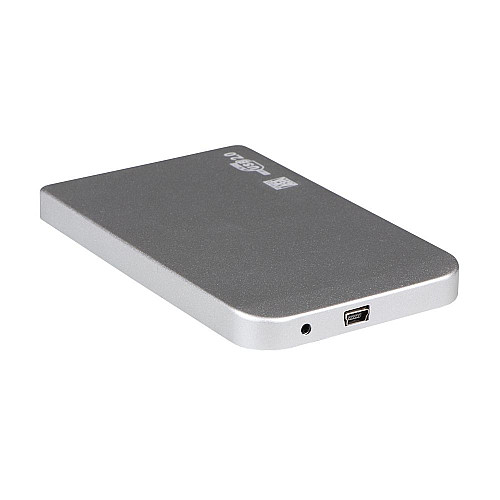 Внешній кишеня SATA для 2,5"/S10 USB2.0 Алюмінієвий сплав HDD/SSD Сріблястий (32501_2917950)