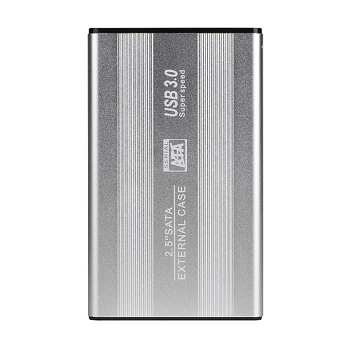 Внешній кишеня SATA для 2,5"/S14 USB3.0 алюмінієвий сплав HDD/SSD сріблястий (32498_2917944)