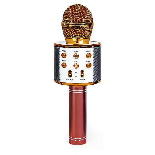 Беспроводной микрофон-караоке Wster MP3 Bluetooth Pink and Gold (1525693038)