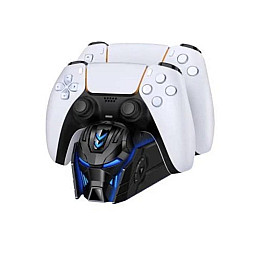 Зарядка для джойстика PS5 BebonCool Док Станция для PlayStation 5 PS5 DualSense / edge на 2 геймпада с LED Черный
