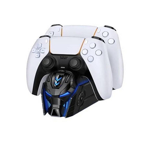 Зарядка для джойстика PS5 BebonCool Док Станция для PlayStation 5 PS5 DualSense / edge на 2 геймпада с LED Черный