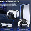 Зарядка для джойстика PS5 BebonCool Док Станция для PlayStation 5 PS5 DualSense / edge на 2 геймпада с LED Черный