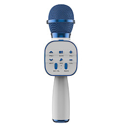 Бездротовий bluetooth мікрофон караоке GDS DS813 з функцією зміни голосу Голубий GDS (825)