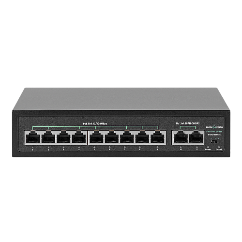 Комутатор мережевий POE GreenVision GV-016-D-09 2P