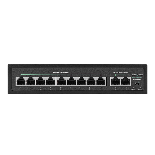 Комутатор мережевий POE GreenVision GV-016-D-09 2P